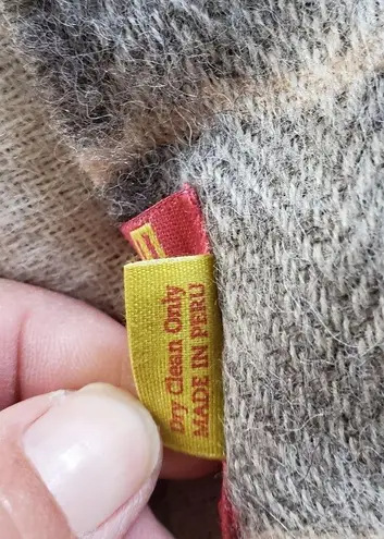 Ecru Kuna & Gray Baby Alpaca Fringe Scarf 12x64