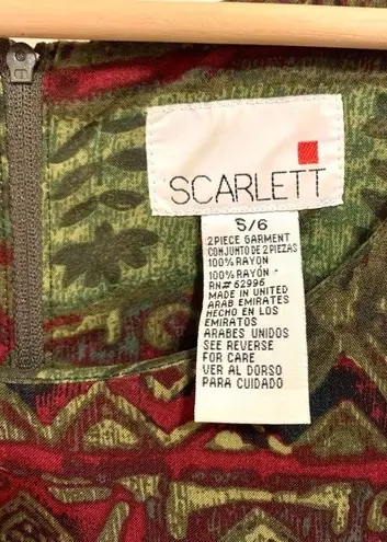 Scarlett Vintage 90s Green Boho Maxi Dress