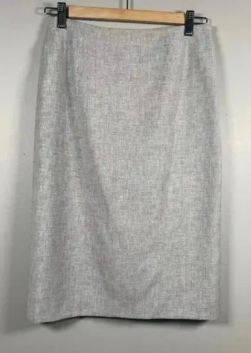 Reiss Gray Wool Blend Pencil Skirt Size 2 Classic Business Casual Minimalist