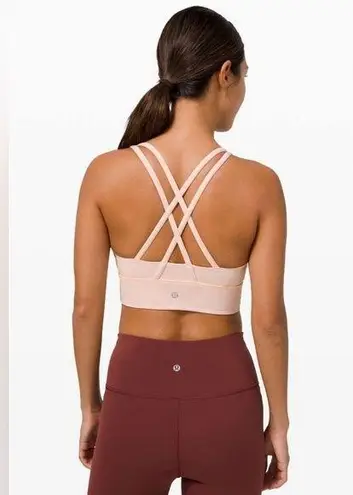 Lululemon  Energy Sports Bra Long Line Light Pink Size 4