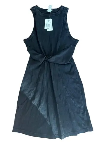 L SPACE Black Tie Front Sleeveless Mini Dress XS Cotton Wash NWT