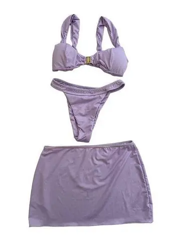 6 Degrees Swim- Sweetheart Bikini & Mini Skirt in Lilac