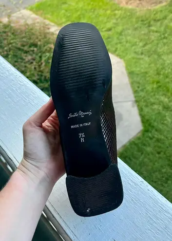 Sesto Meucci Vintage Maroon snakeskin Heeled loafers