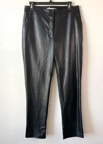 Calvin Klein  Faux Leather Ankle Pants Black 10