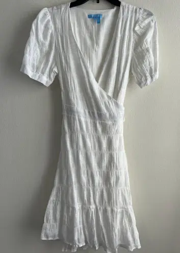 Draper James NEW  Puff Sleeve Wrap Dress in White