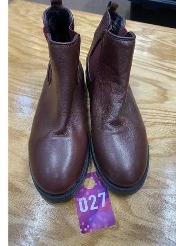 Marc Joseph New York Ave Of Americas Chelsea Boots women 9.5 red Leather Ankle