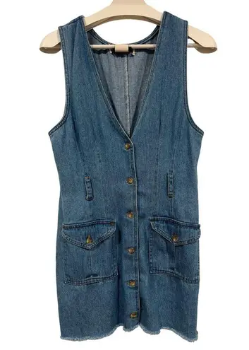 Faded Glory Vintage 90s Y2K  Denim Button Down Dress size 12 thumbnail 2