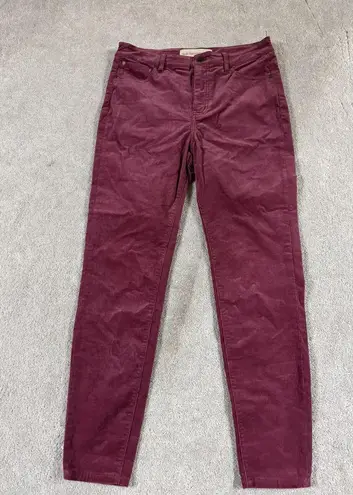 Soft Surroundings ‎ Pants Womens 8 Purple Brown Corduroy Tapered Stretch