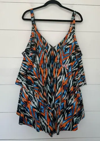 Swim 365 Women’s 26 Plus Size Ruffle Swim Top