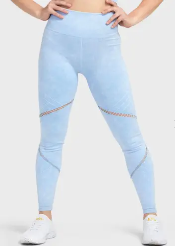 SoulCycle Blue Seamless Moto Soul Cycle Leggings 