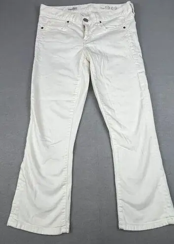 Gap  Jeans Womens 26‎ White 1969 Cropped Perfect Boot Preppy Stretch