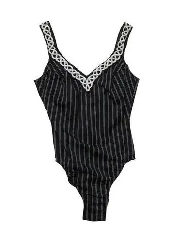 MiracleSuit Dreamsuit by One Piece Swimsuit Large Black & White Striped