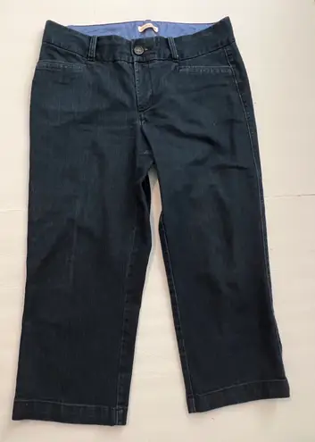 Dockers Dark Wash Capri Straight Leg Mid Rise Size 8