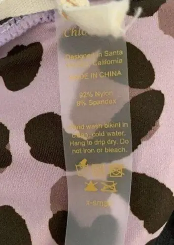 Chloe Rose Dream On Side Tie Bottom in Purple Leopard NWT