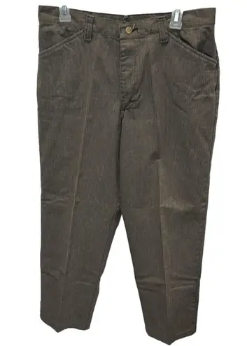 Riders By Lee Lee Riders Flat Front Brown Tan Striped Women's 14 Size Waist Taken In