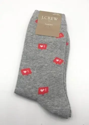 J.Crew  Womens Heart Logo Trouser Style Socks - Image 1