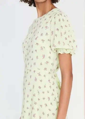 Faithfull the Brand Florence Mini Dress Luda Floral Print Lime