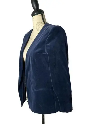 Nordstrom Vintage‎  Town Square Size 8 Velvet Velour Blazer Jacket Victorian Blue