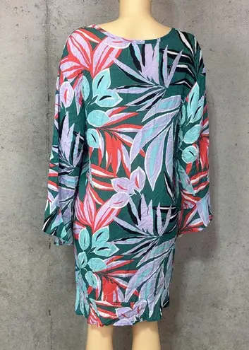 Anne cole Green and Pink Swim Coverup with Bell Sleeves Xl/XXl
