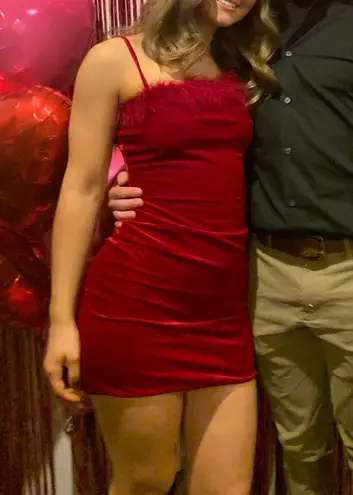 Red Velvet Cocktail Dress