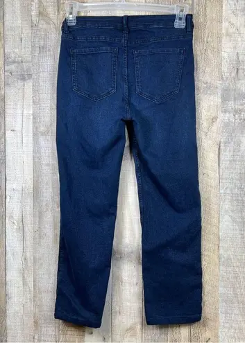 Marks & Spencer The Sienna Straight Size 10 Short Dark Blue Wash Jeans w…