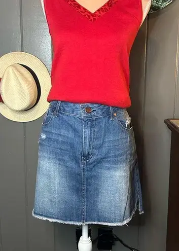 1822 Denim Slightly Distressed Skirt Size 12