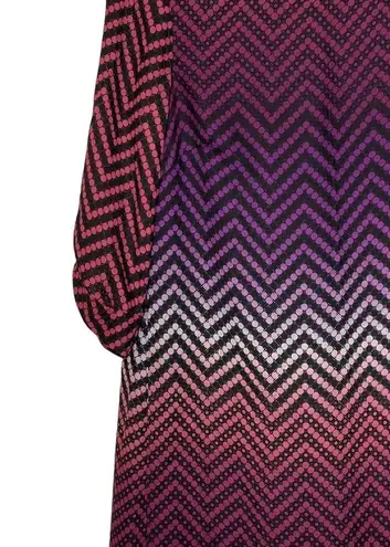 Luxology Dress Size 10 Multi Color Chevron Striped Womens Lined Polyester