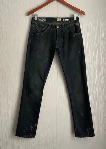Replay Pattie Womens Distressed Paint Splatter Jeans Size 25
