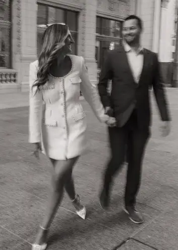 Self Portrait crystal-embellished blazer Dress