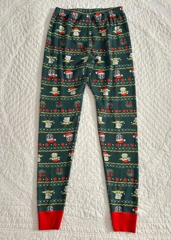 Hanna Andersson Star Wars Adult Pajama Pants Mandalorian Baby Yoda Christmas Green