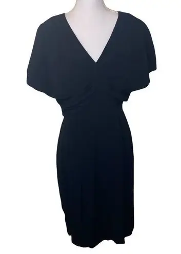 Vintage 80s Dress Constance Saunders Bergdorf Goodman Black Pleated Union Made 8