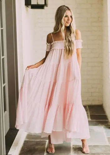 These Three Boutique Light Pink Maxi Dress