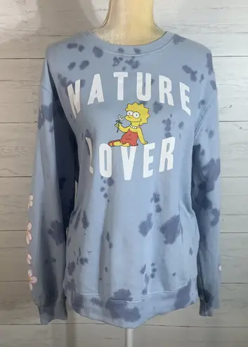 Mad Engine Lisa Simpson Womens Size M Nature Lover Long Sleeve Crew Neck Sweater Sweatshirt