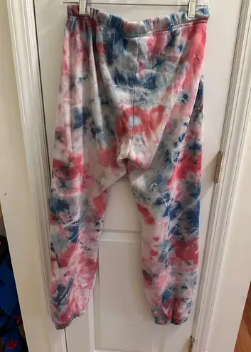 Aviator Nation  RED AND BLUE TIE DYED SWEATPANTS