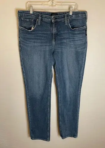 Silver Jeans  Co. | Regular Wash "Beau" High Rise Slim Straight Jean Size 16