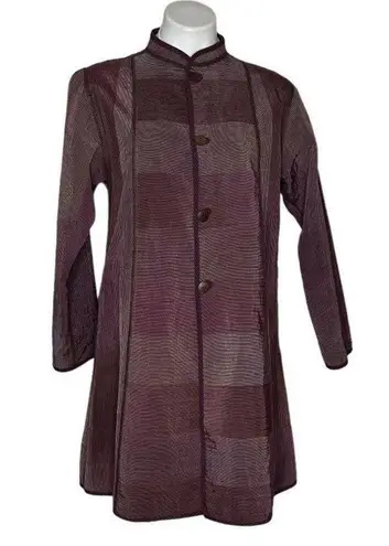 REVERSIBLE Coat Lightweight Nehru Collar Maroon Wine Color LAGENLOOK Fits M
