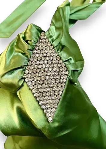 Jessica McClintock Vintage for Gunne Sax Satin Y2K Halter Top