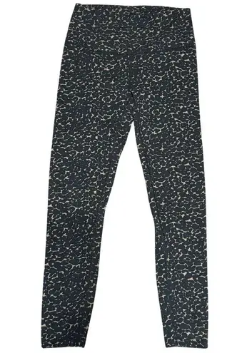 Varley Let's Move Mid Rise Leggings Leopard Animal Print 7/8 Gray Tan Small