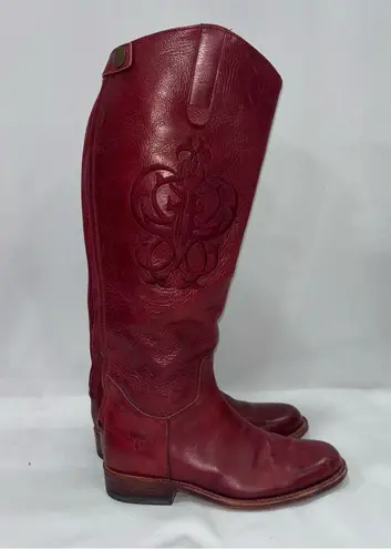 Frye  Cherry Red Leather Riding Boots