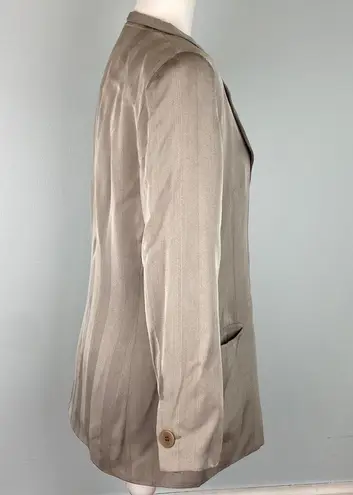 Giorgio Armani Blazer Jacket Triple Breasted Long Line Gruppo GFT Silk Size 10