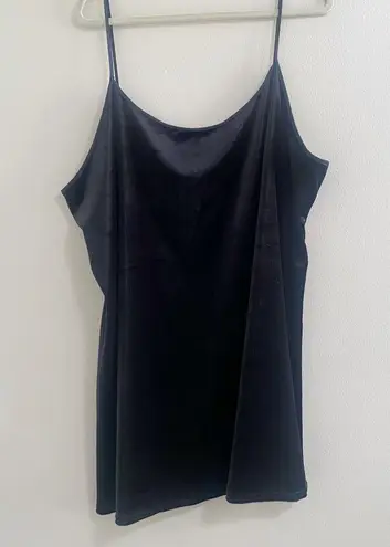secret treasures Black Velvet Feel Slip Dress Size 2X