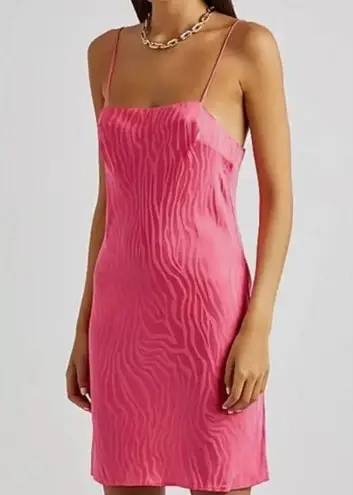 Rotate BirgerChristensen Pink Slip Dress with Animal Print size 4