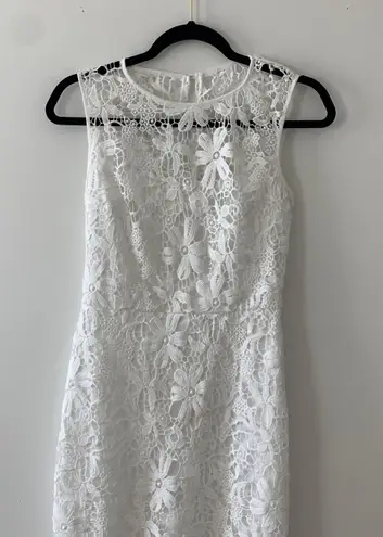 Bisou Bisou White Lace Dress