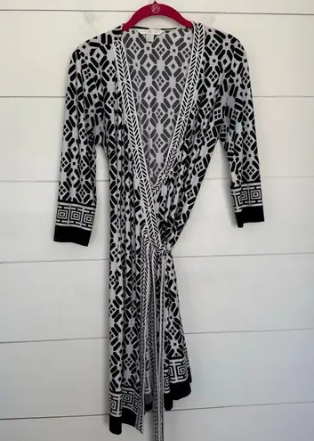 Boston Proper Women’s 6 Patterned Wrap Dress Stretchy