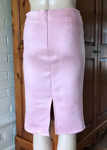 SUEDE mini pencil skirt pink Barbie core gorpcore size Medium NWOT