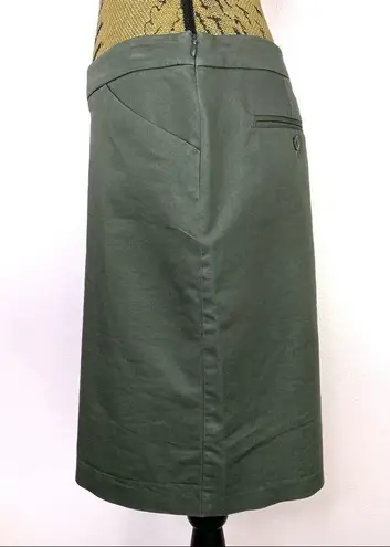 New York & Co. Stretch Twill Khaki Pencil Skirt Olive 6