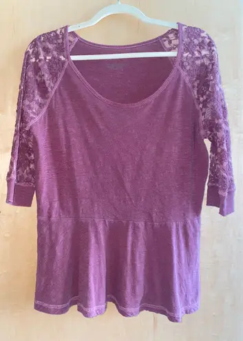 Arizona Jean Company Pink Lace Top