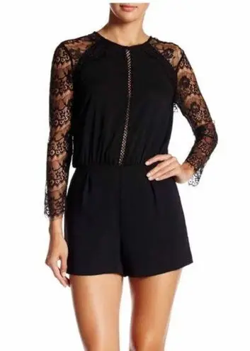 Versatile Lace Long Sleeve Short Romper, size Small, $42, B66 Black