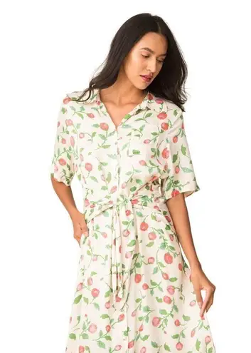 Hofmann Copenhagen Gabriella Shirt Dress in Cream 34 2 Womens Midi Tie Red Size undefined