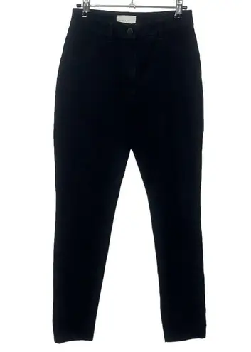 Arje Mid Rise Skinny Jeans Black Italian Fabric Cotton Womens Size 6